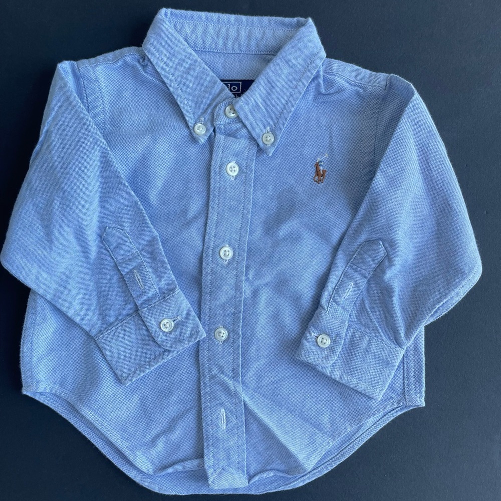 Ralph Lauren Blue Button Down Shirt Classic Design